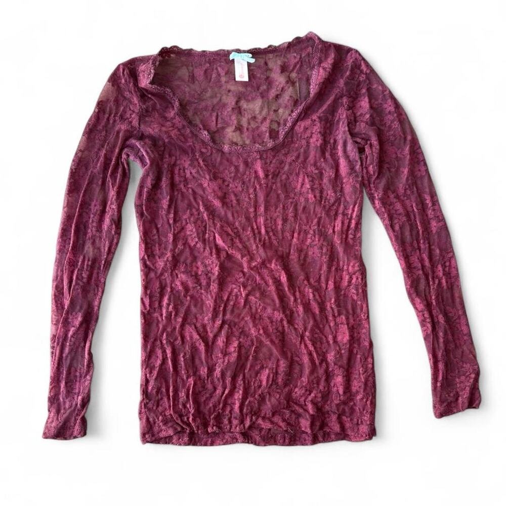 Down east burgundy elastic lace
